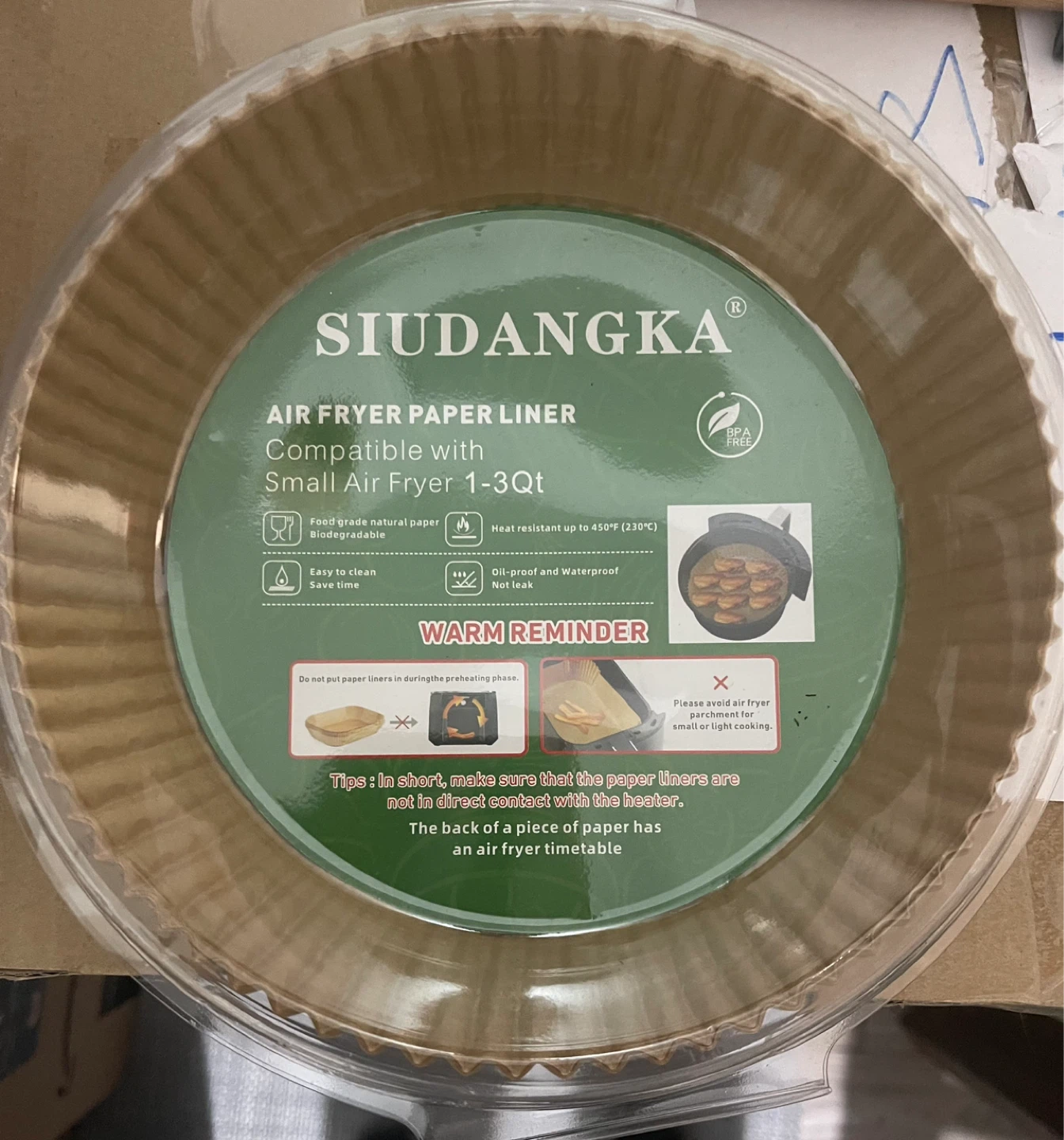 SIUDANGKA Air Fryer Paper Liners (1-3Qt)