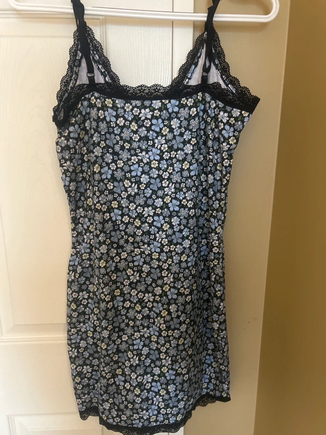 Floral Print Cami Dress with Black Lace Trim - photo 3