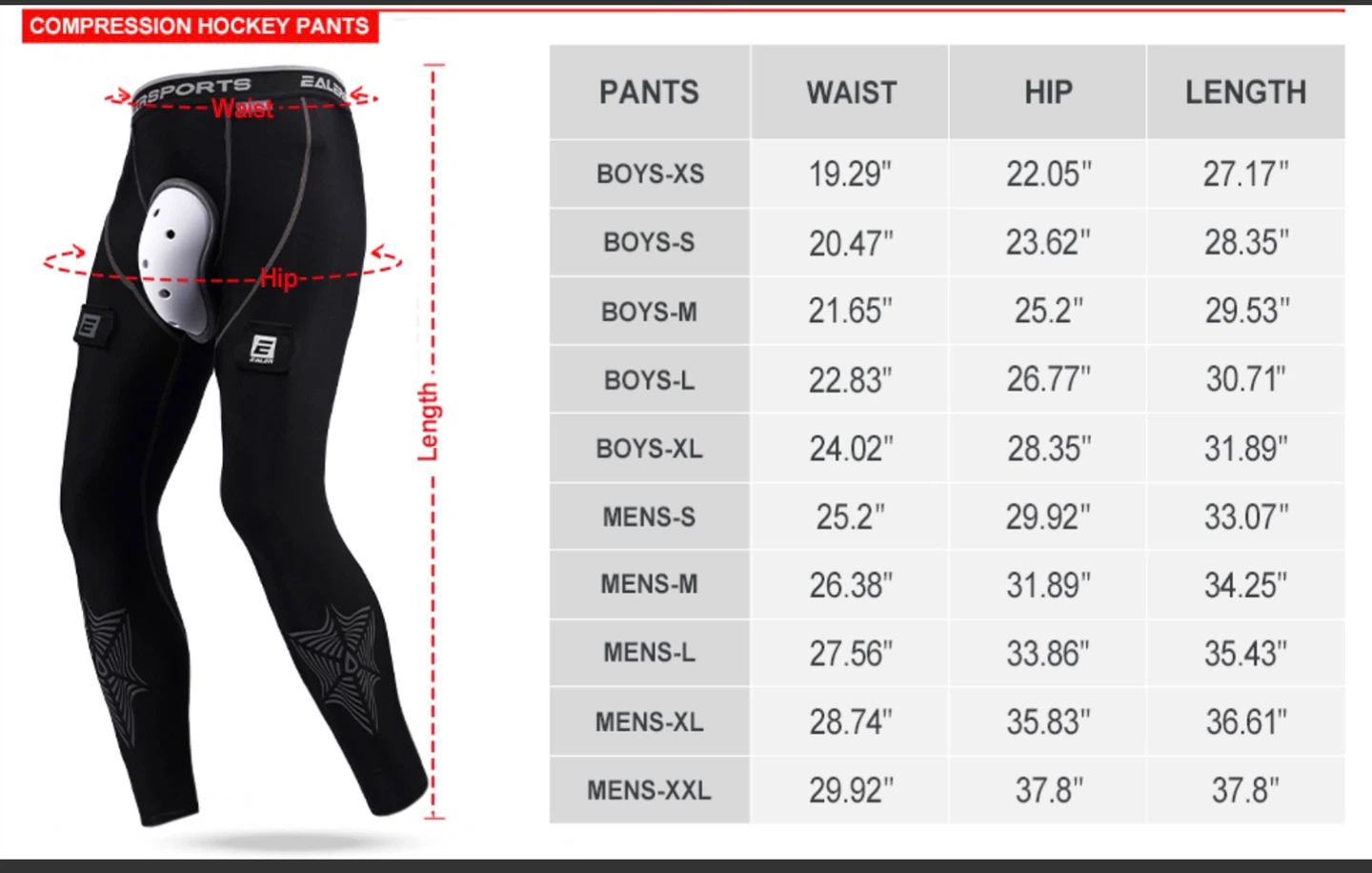 EALERSPORTS New Large Compression Hockey Pants - photo 2