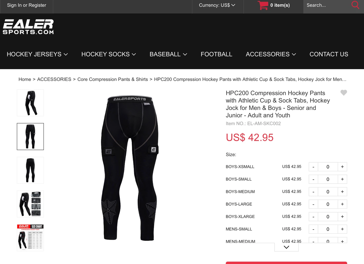 EALERSPORTS New Large Compression Hockey Pants - photo 4