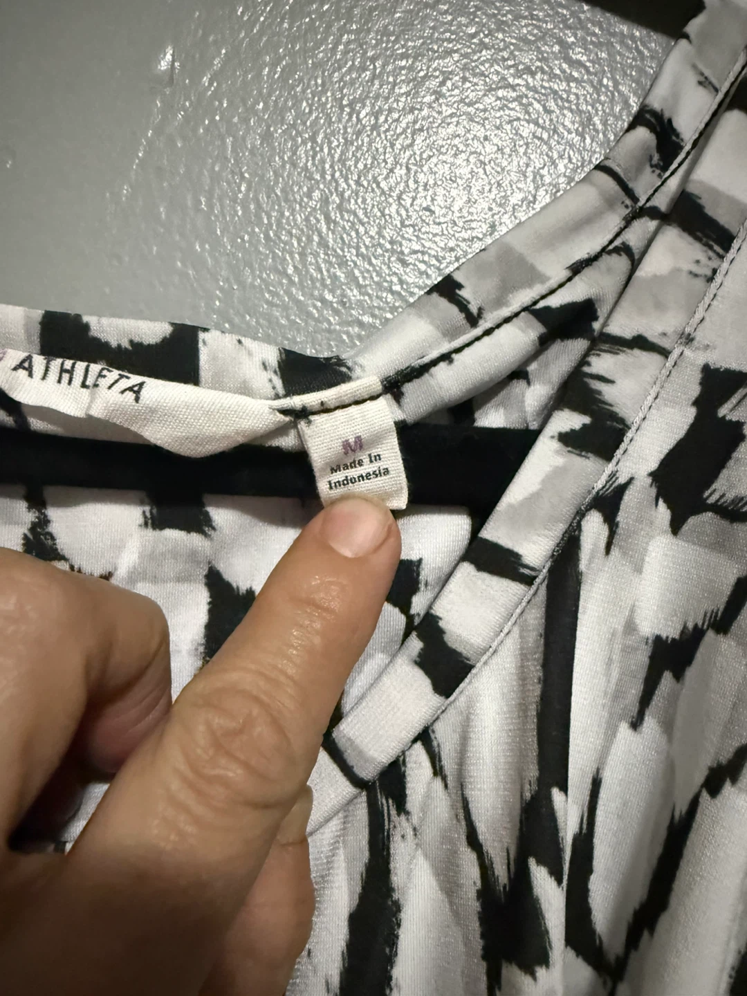 Athleta Black & White Print Sleeveless Dress Size M - photo 3