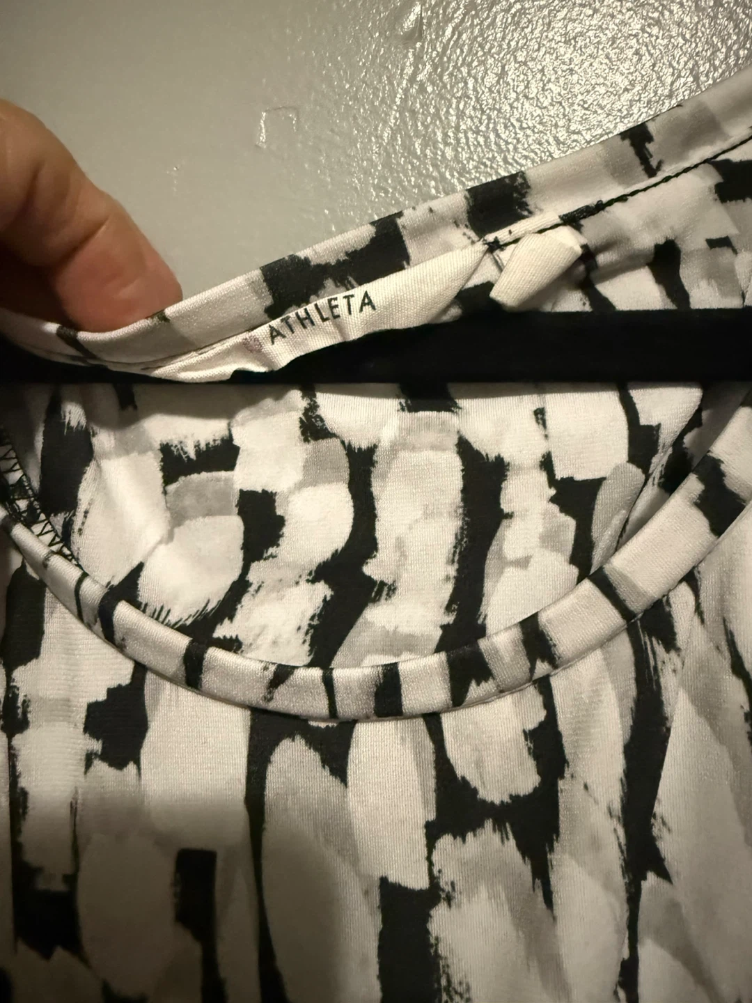 Athleta Black & White Print Sleeveless Dress Size M - photo 4
