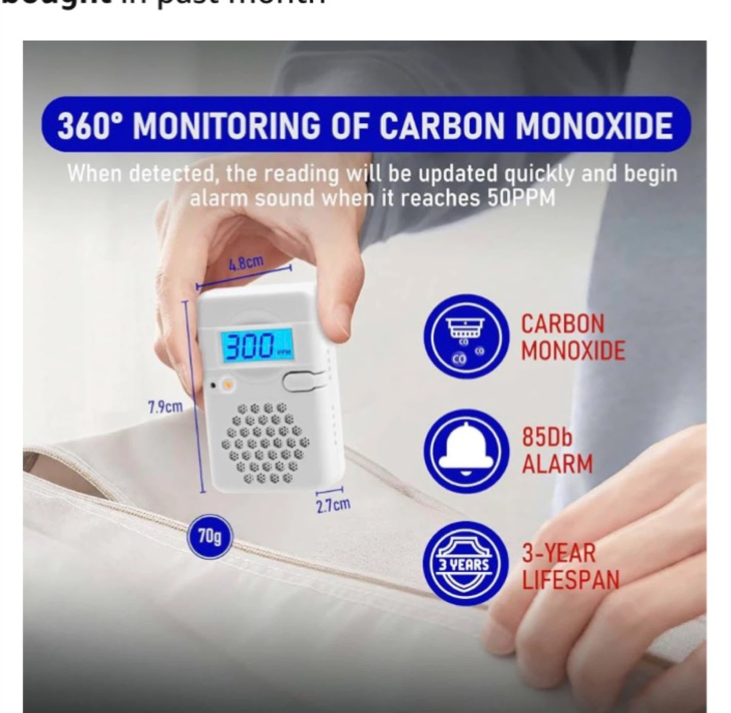 LSENLTY Carbon Monoxide Detector - photo 3