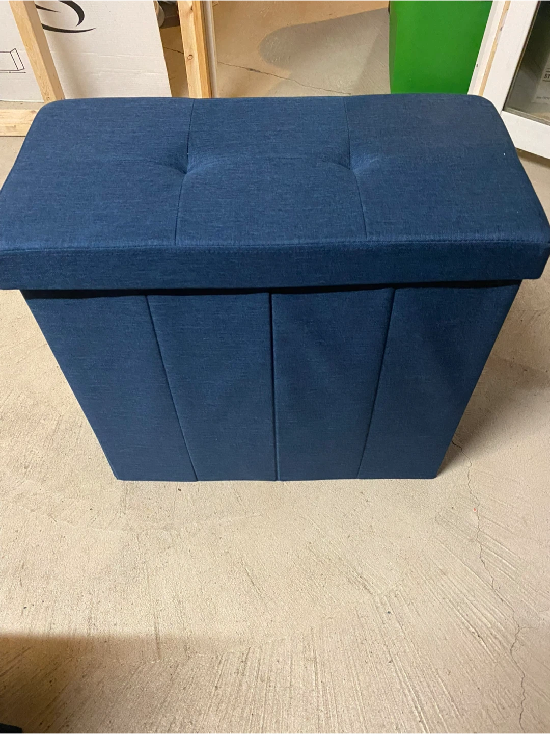 Blue Storage Ottomans