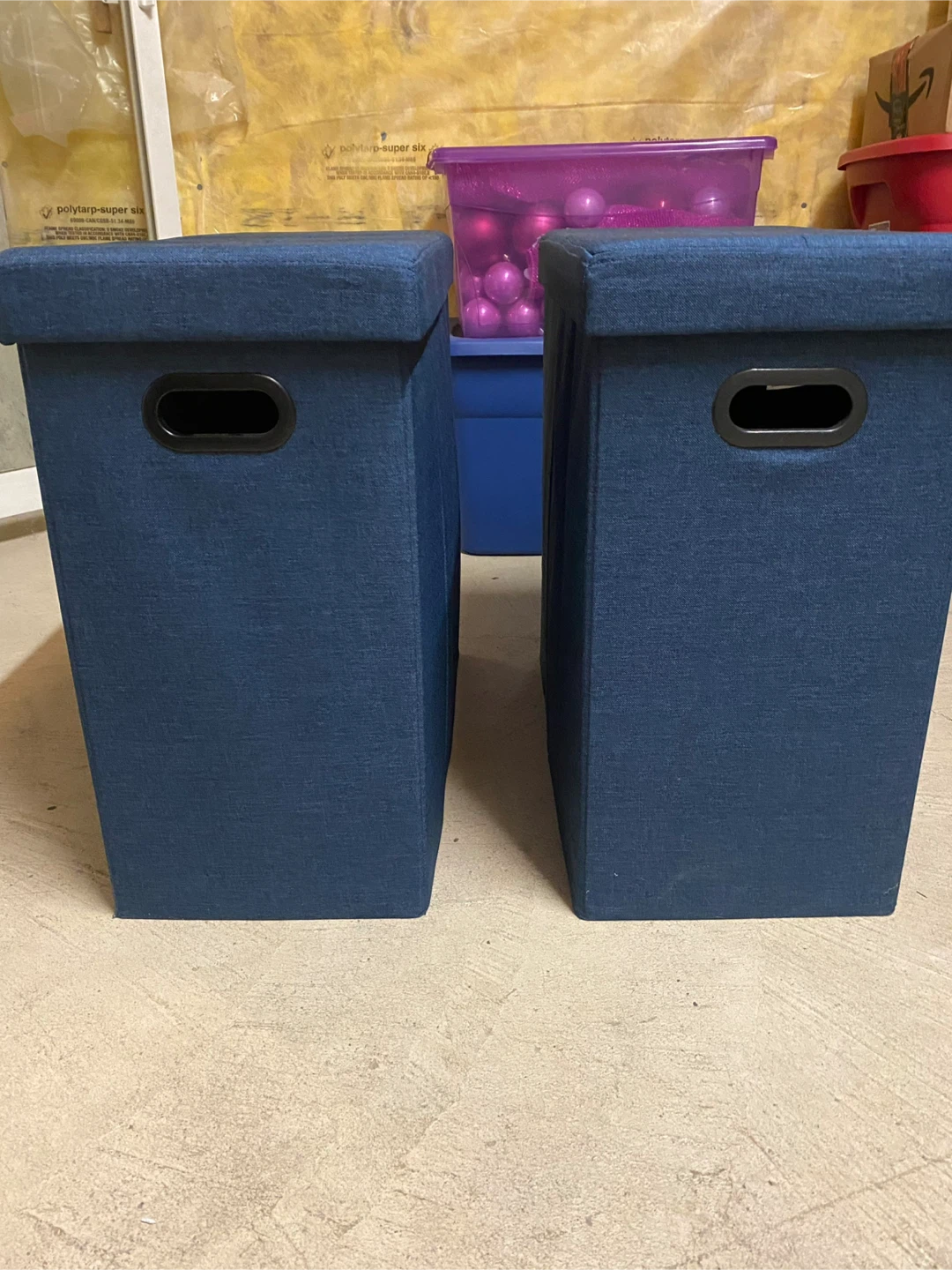Blue Storage Ottomans - photo 2