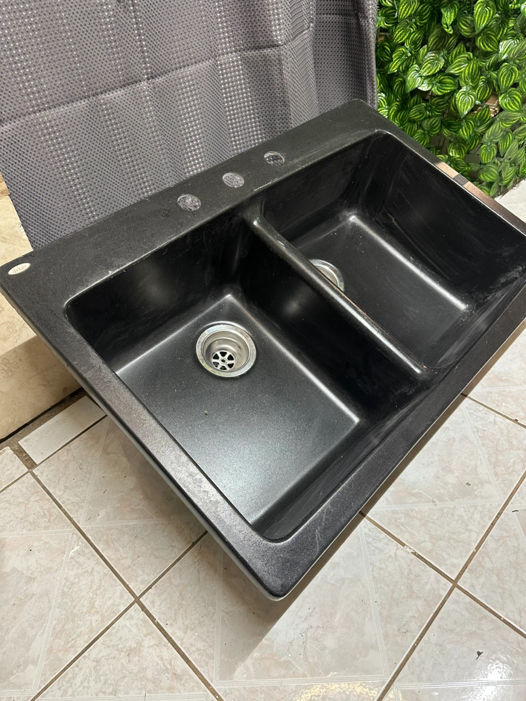 Dekor Black Double-Basin Kitchen Sink - photo 3