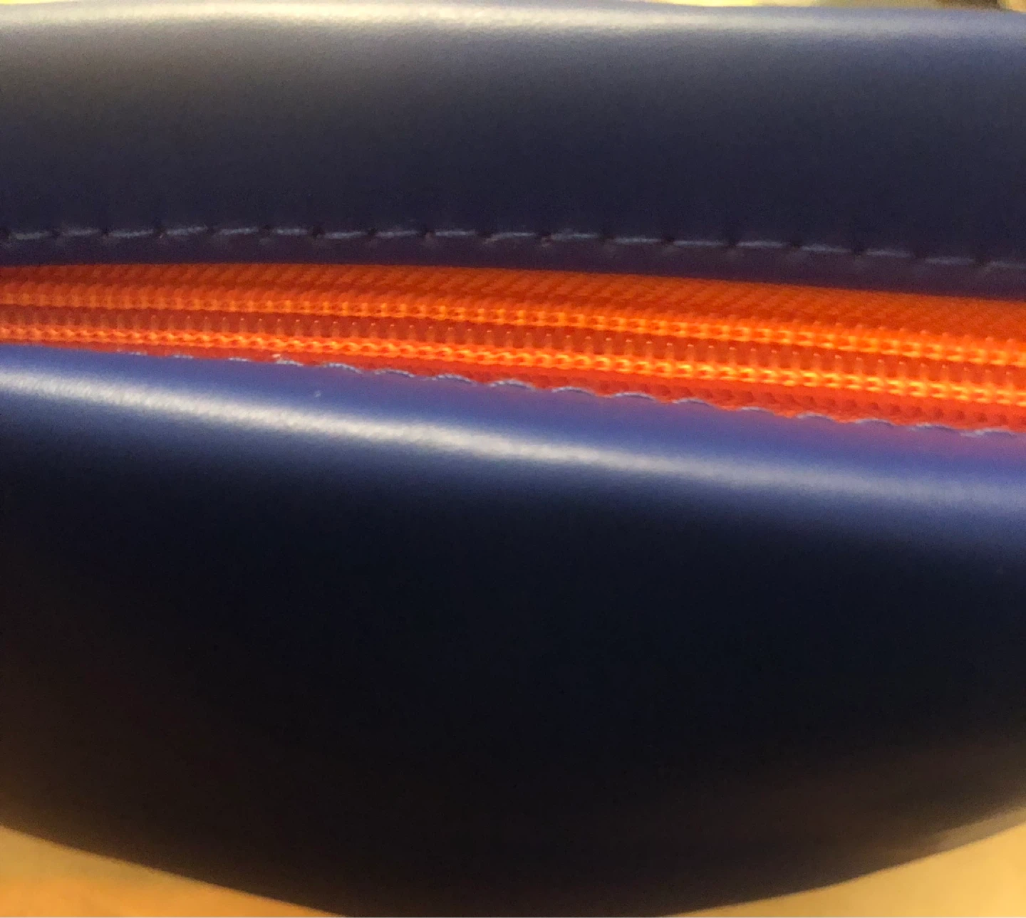 Blue & Orange Zippered Pouch