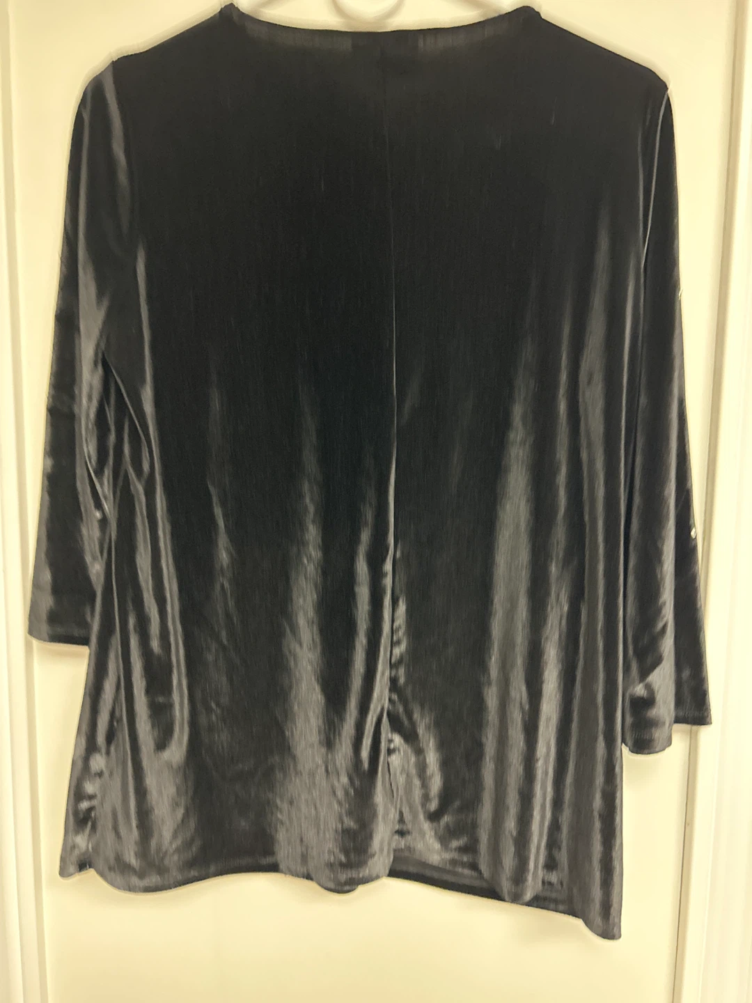 LC Waikiki Classic Black Velvet Blouse - Size L - photo 3