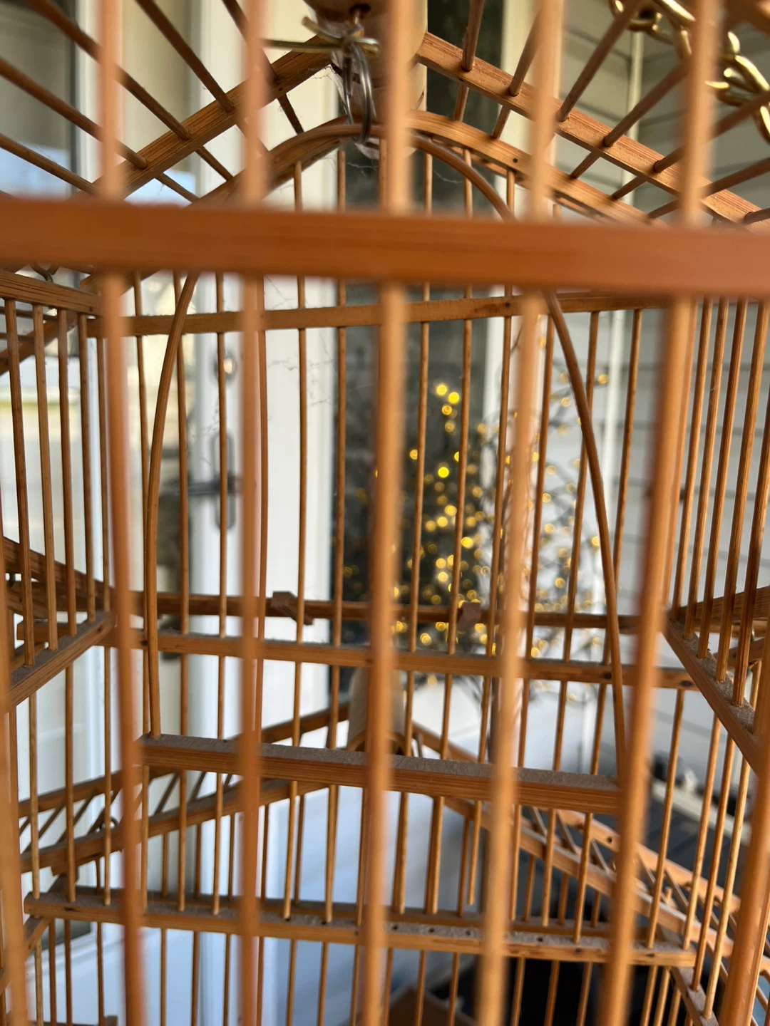 Vintage Bamboo Bird Cage - photo 3