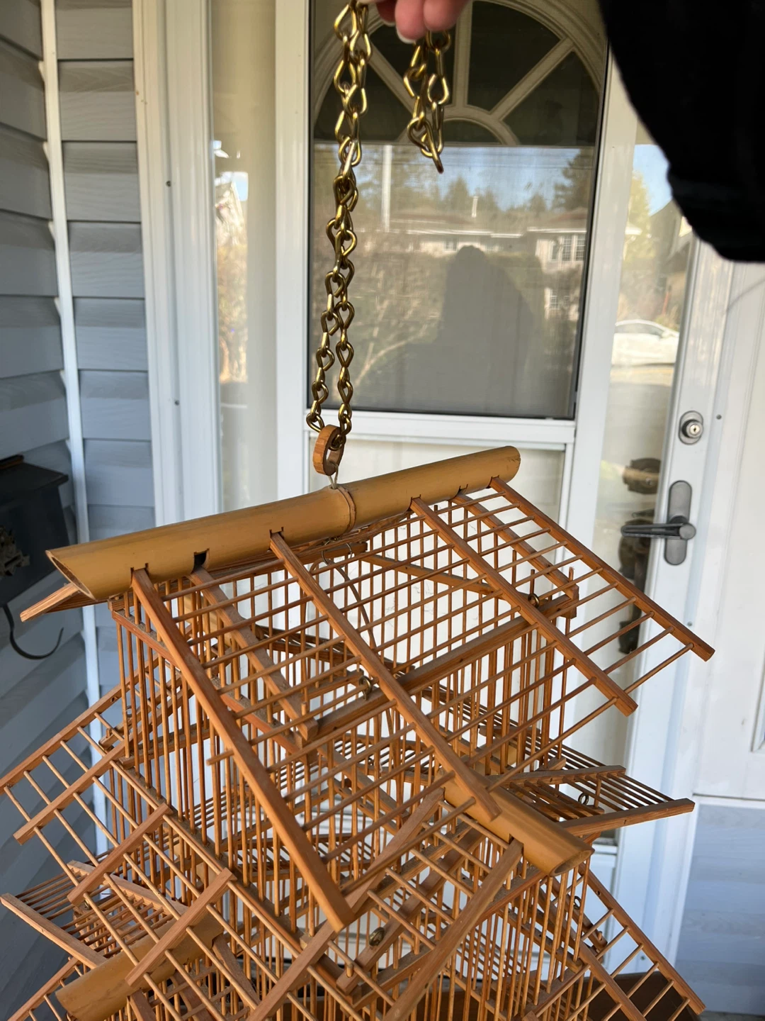 Vintage Bamboo Bird Cage - photo 2