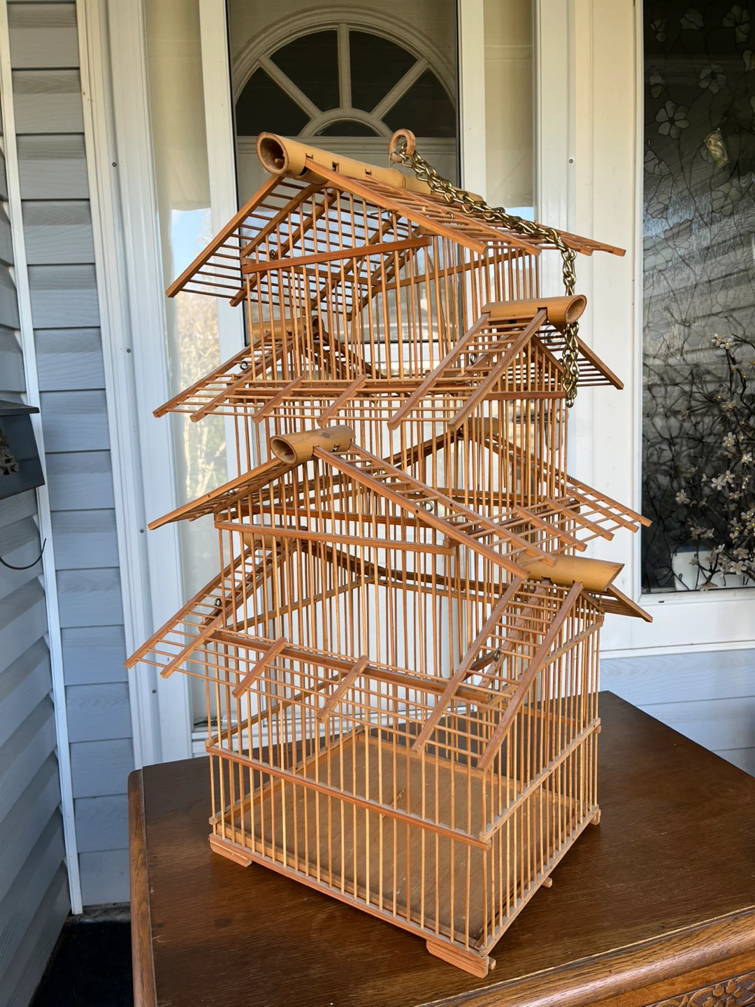 Vintage Bamboo Bird Cage - photo 5