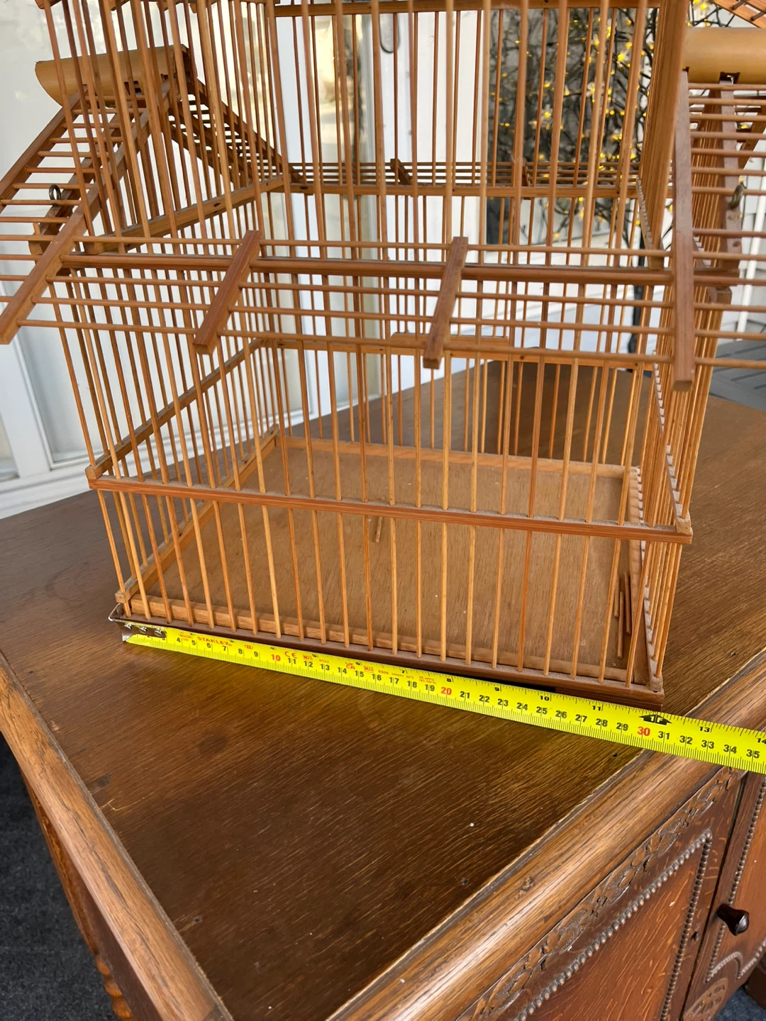 Vintage Bamboo Bird Cage - photo 4