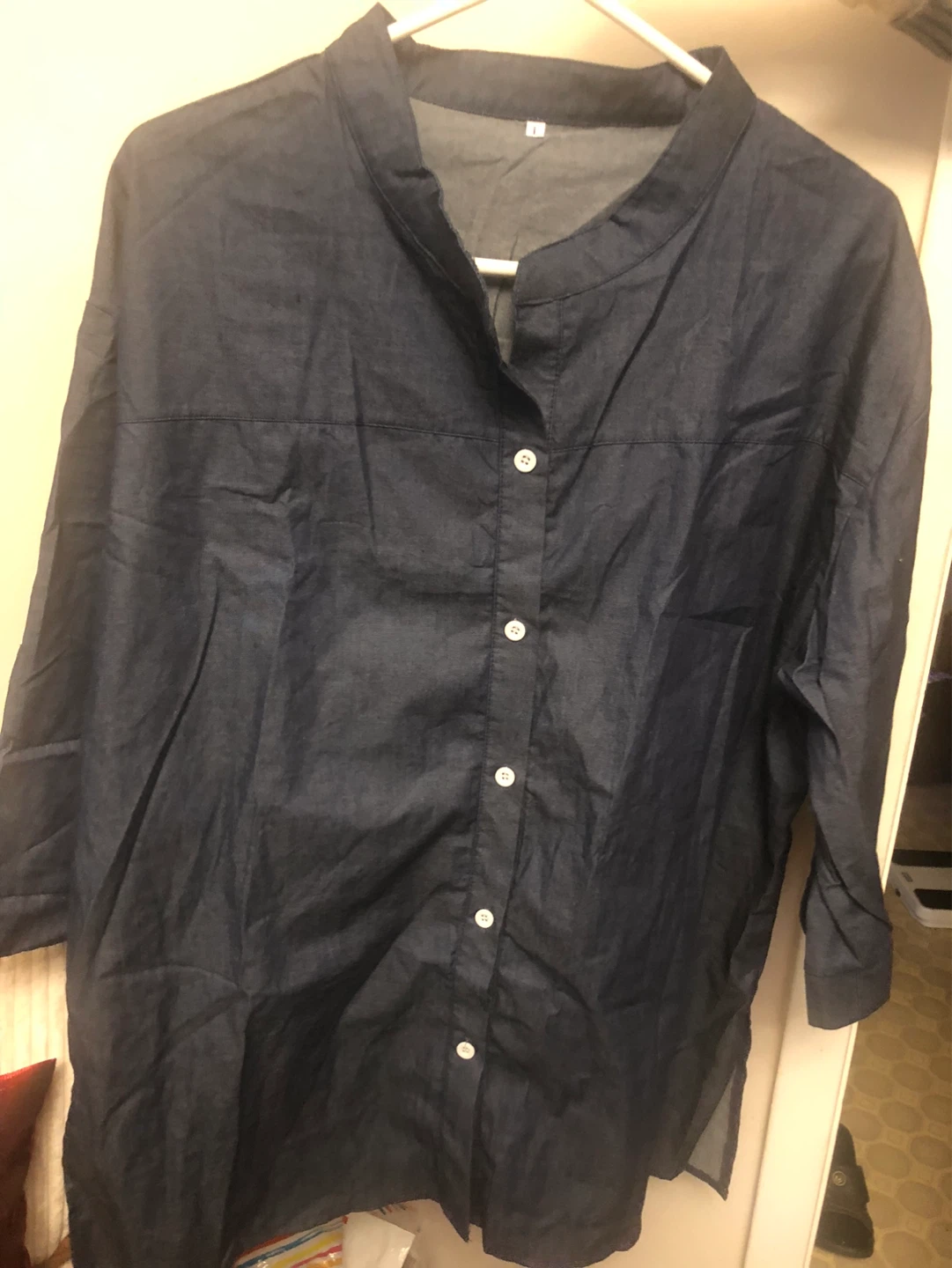 Blue Denim Shirt 3 quarter sleaves - photo 2