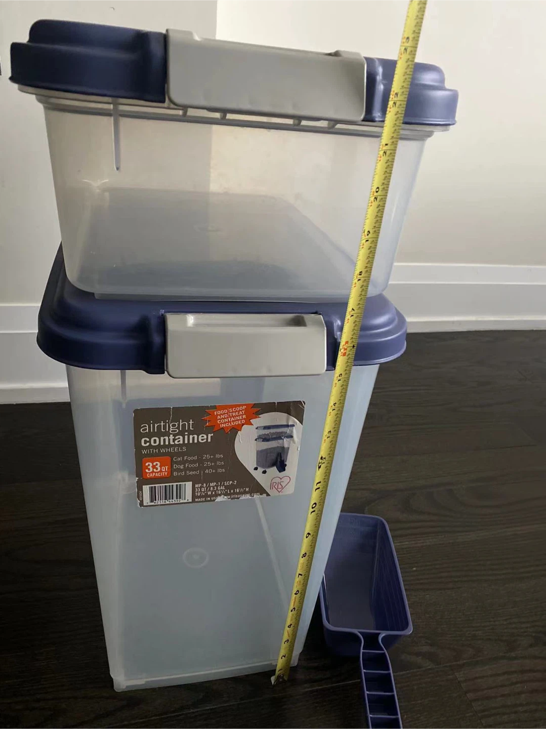 Airtight Pet Food Container with Wheels & Scoop