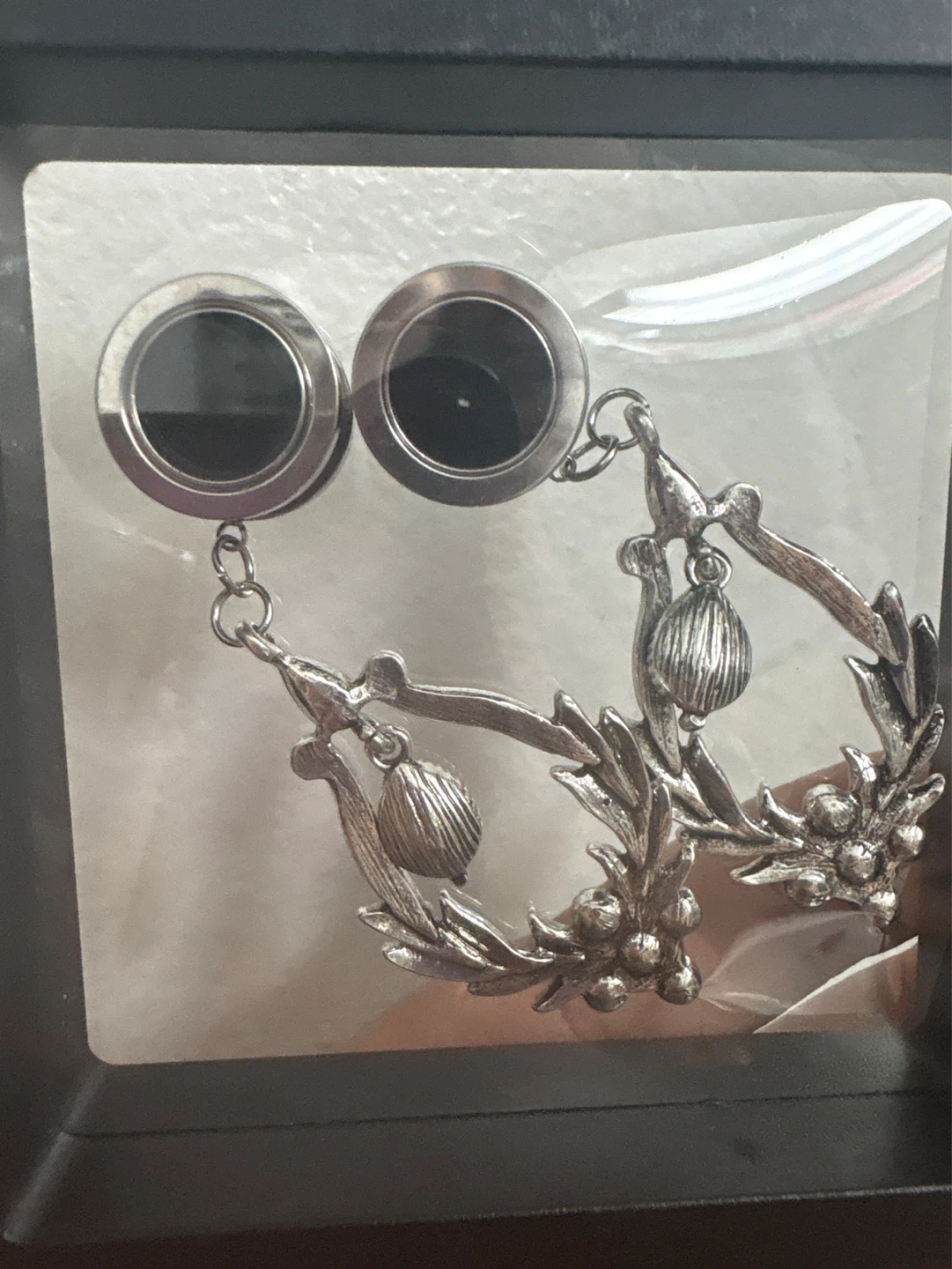 Vintage Style PDG Dangle Earrings with  Black onyx  Stones - photo 4