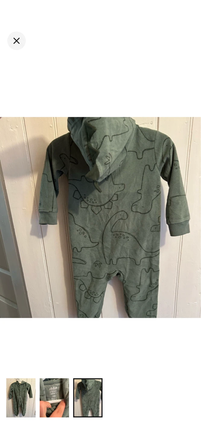 Child of Mine by Carter's Dinosaur Footed Pajamas - 18M - photo 3