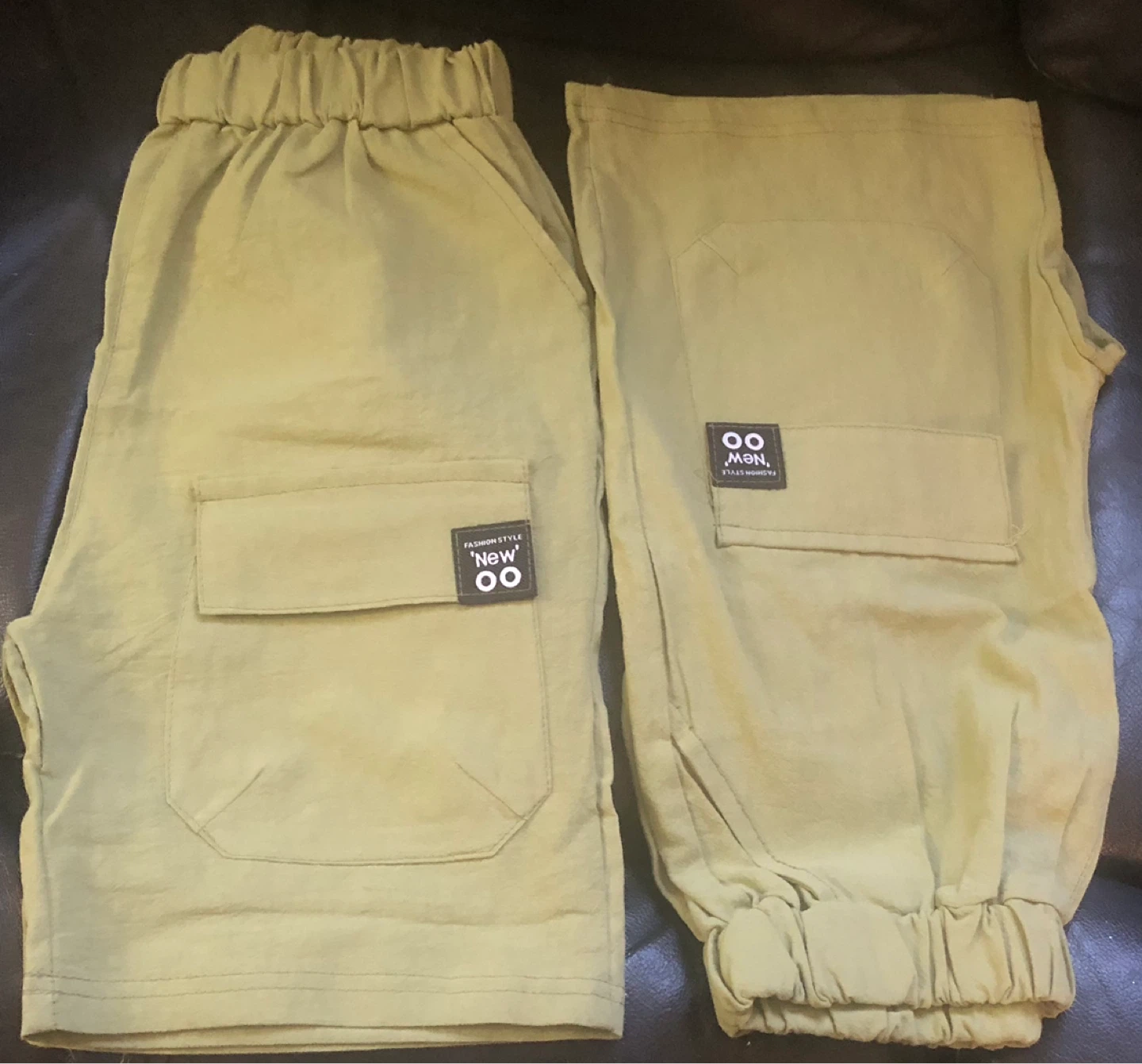 Set of 2 green clr shorts size 150 for kids