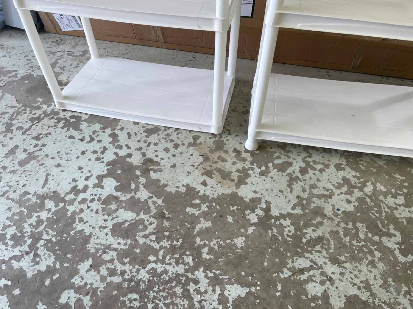 3-White Plastic Shelving Units - photo 2