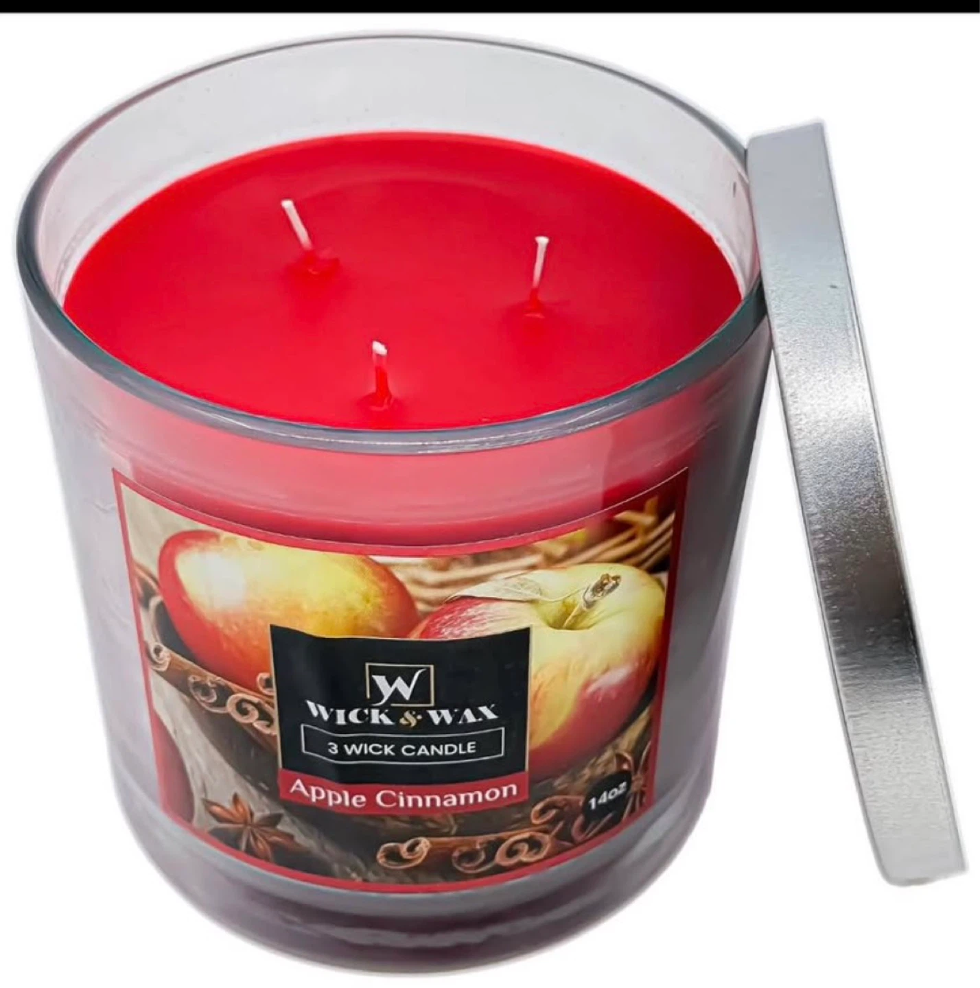 Wick & Wax Scented Candles 14 oz Apple Cinnamon