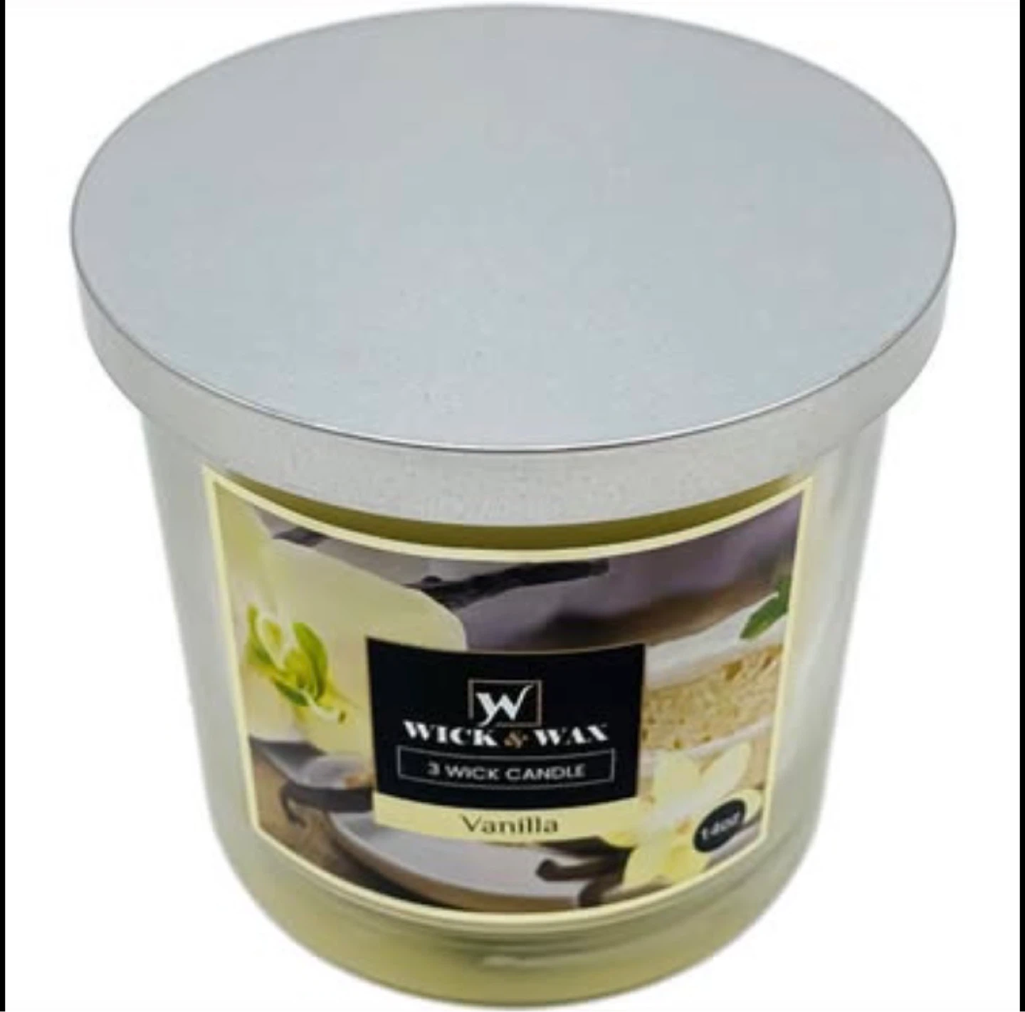 Wick & Wax scented candles, 14 oz. Vanilla