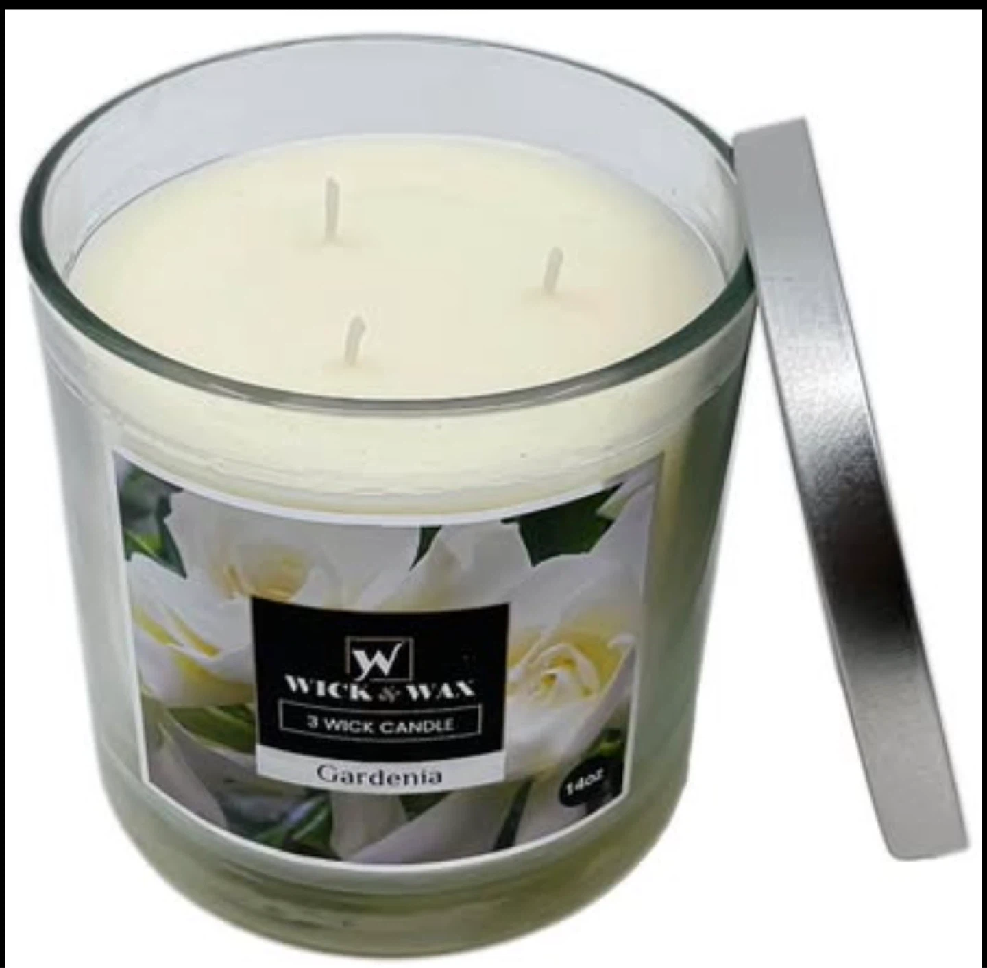 Wick & Wax scented candles, 14 oz. Gardenia