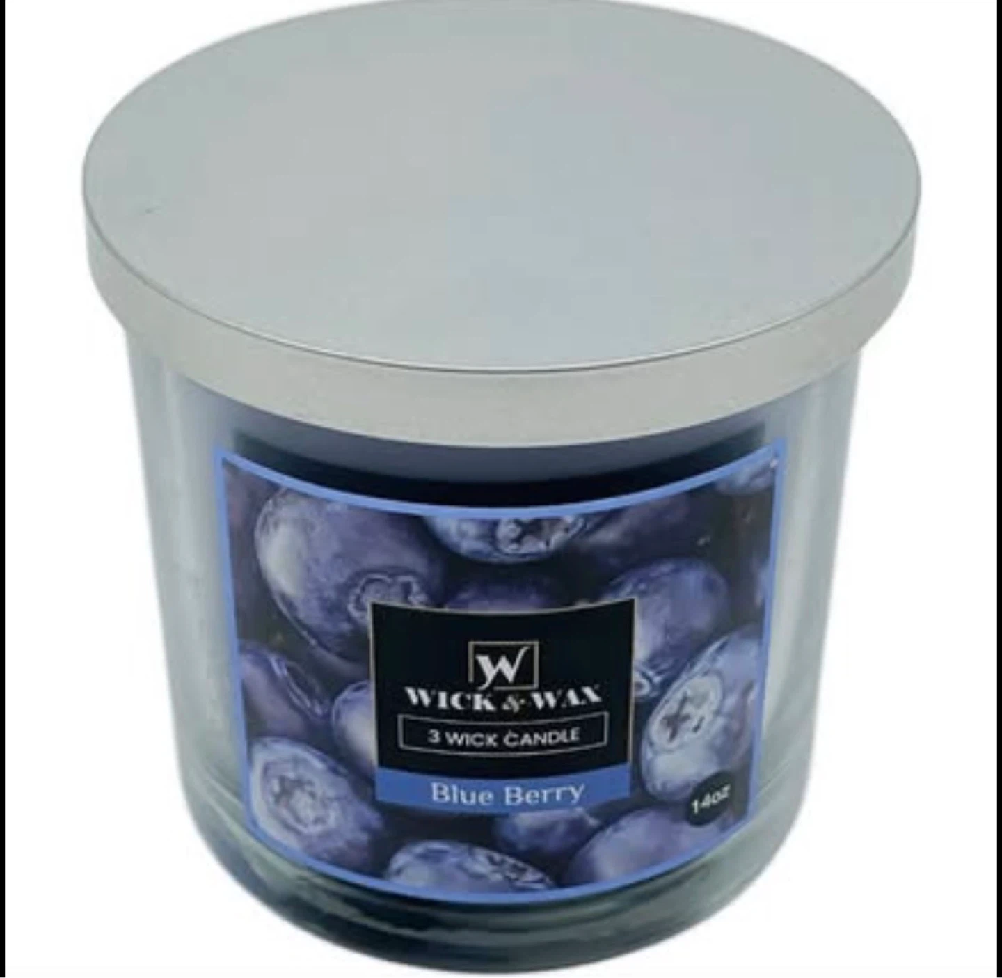 Wick & Wax scented candles, 14 oz. Blueberry