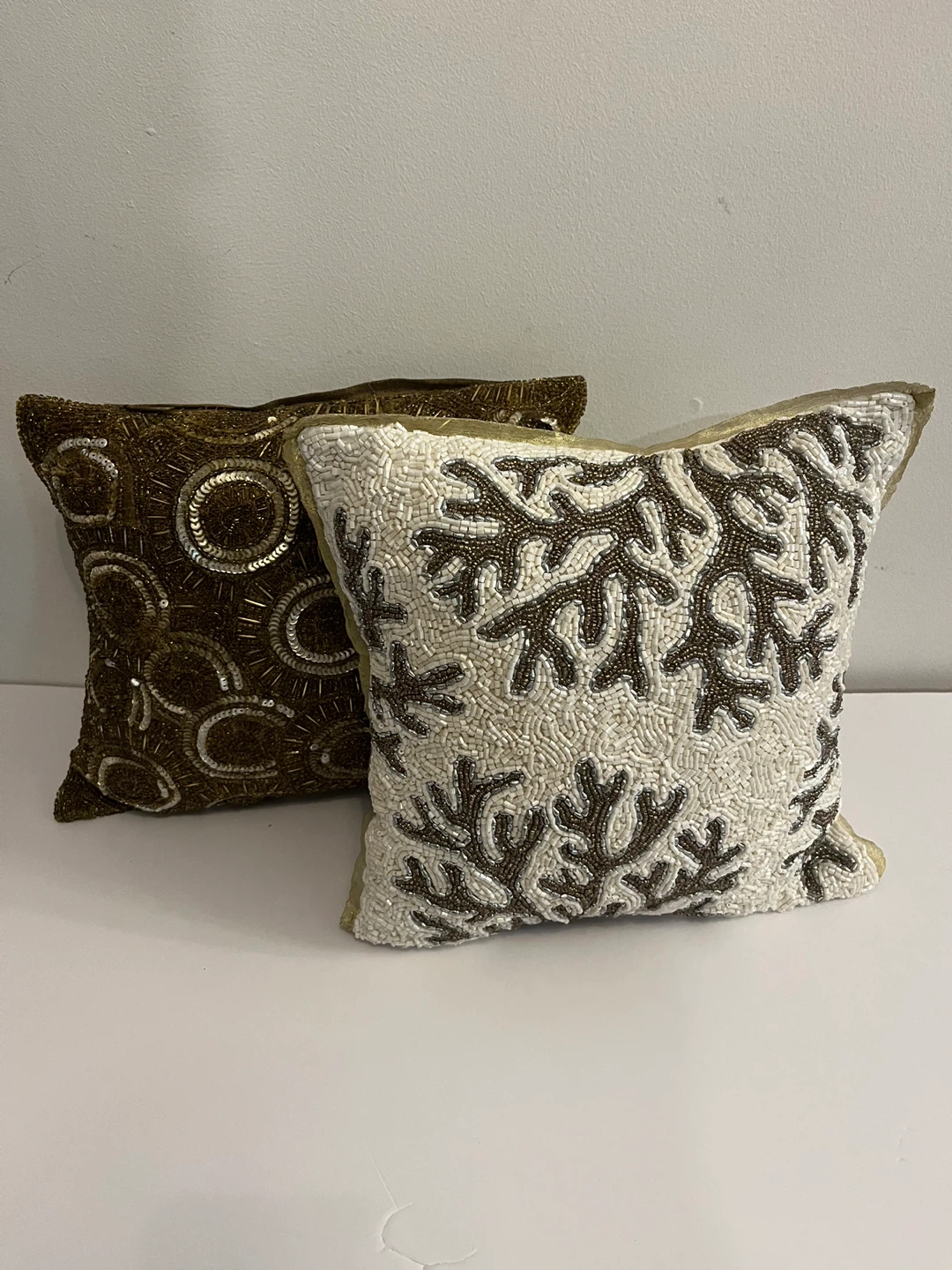 Pier 1 Beaded Throw Pillows (Set of 2)