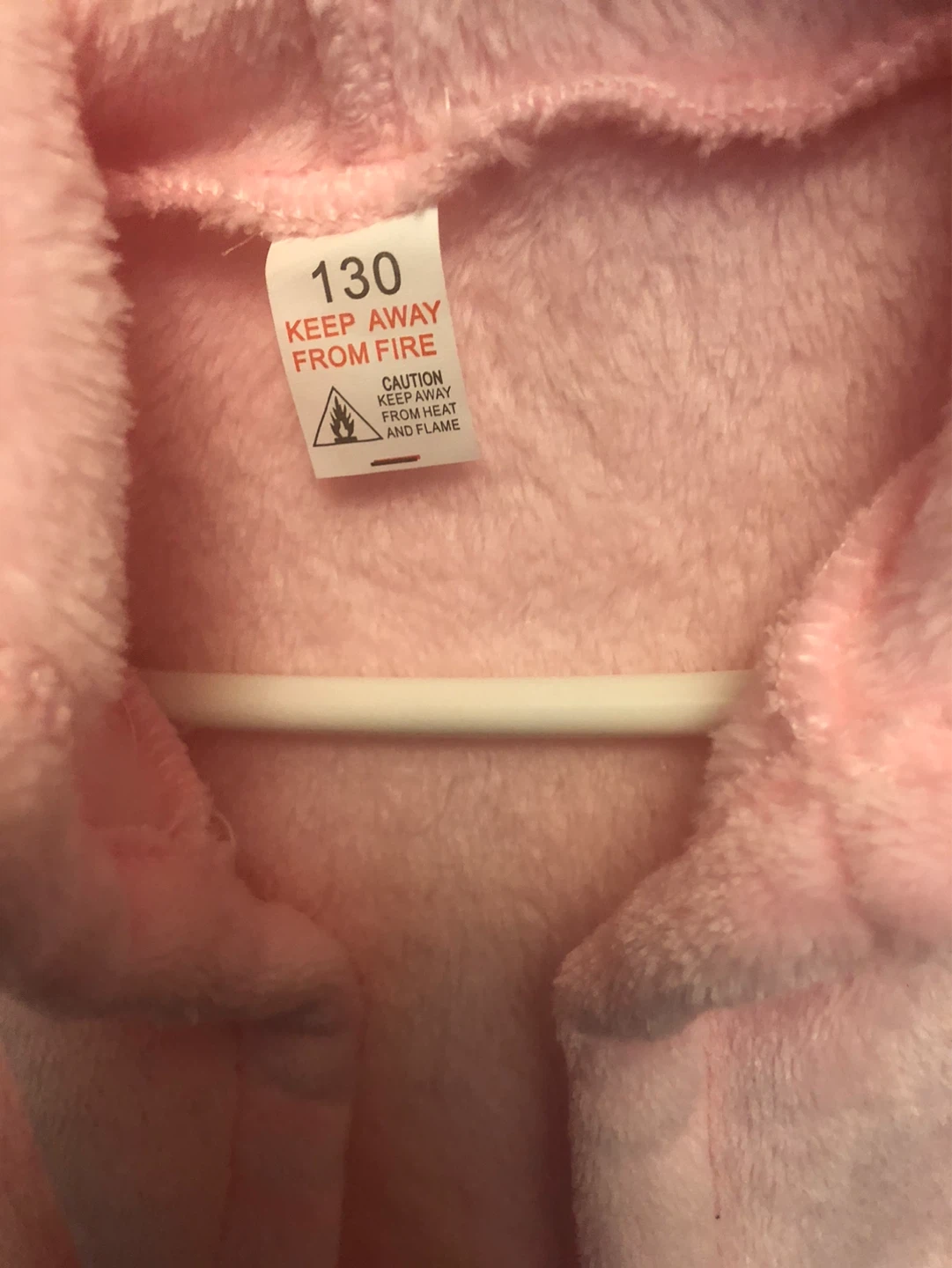 Pink Hooded Robe with Ears - Size 130
