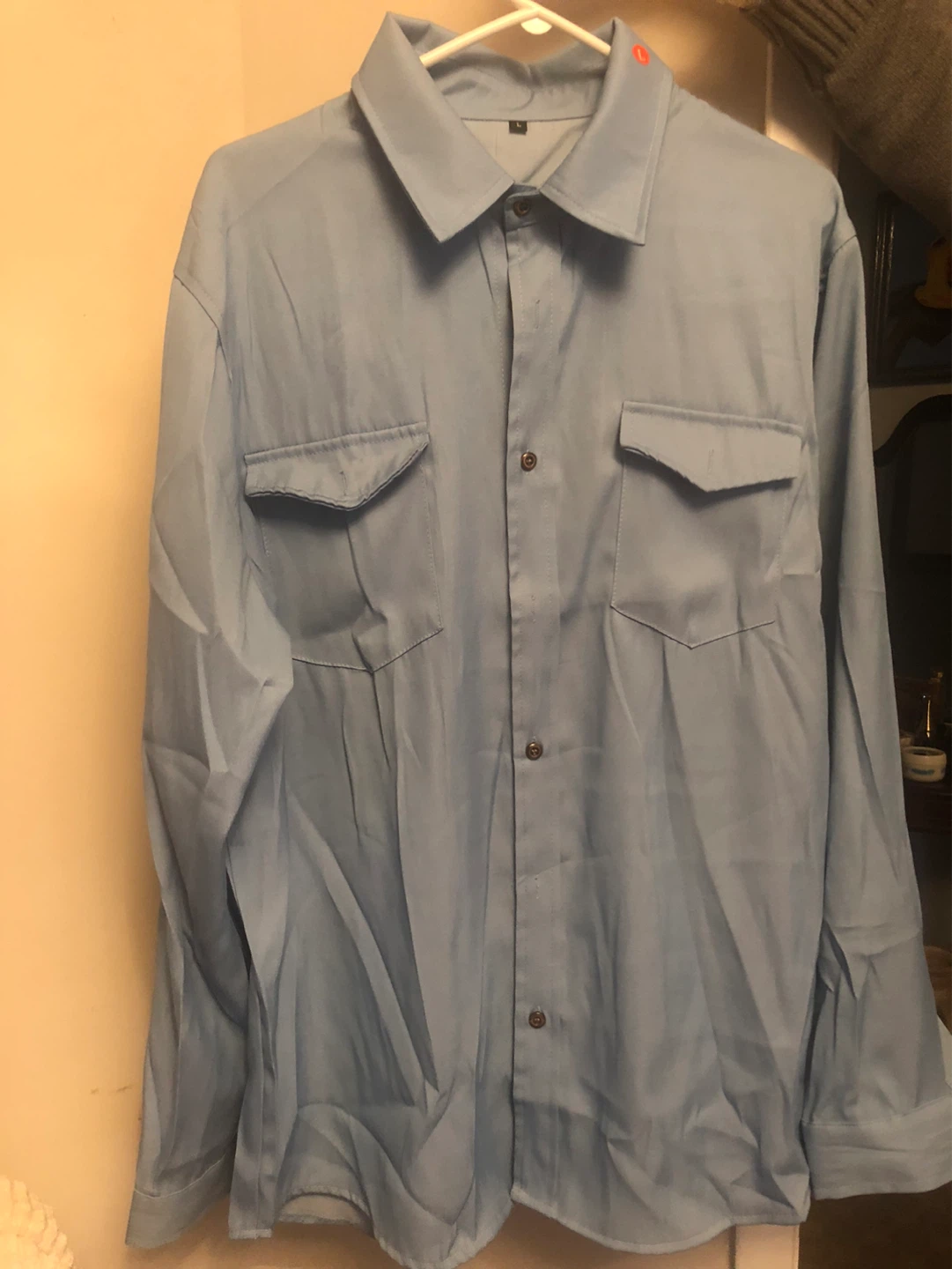 Light Blue Long Sleeve Button Up Shirt - photo 3