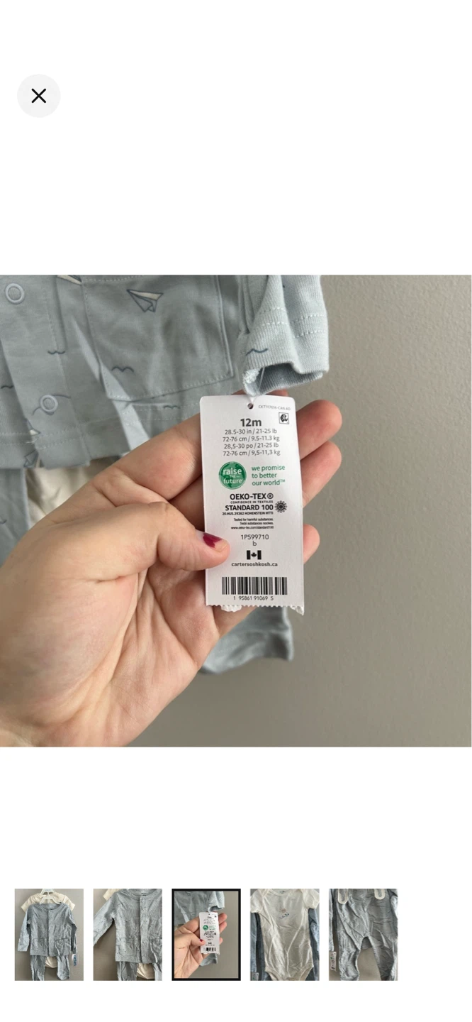 Carter's Baby Boys' 3-Piece Pajama Set - 12 Months - photo 3