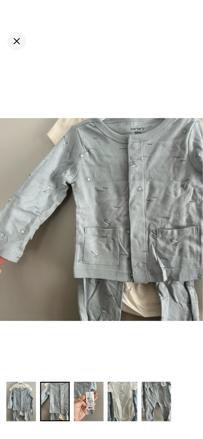 Carter's Baby Boys' 3-Piece Pajama Set - 12 Months - photo 2