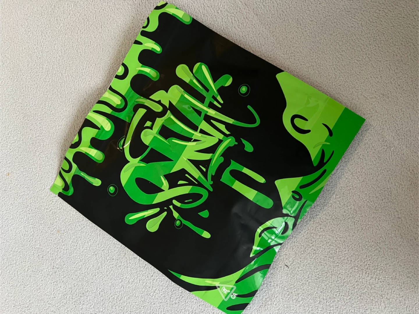 SYNA world Black Beanie with Slime Graphic