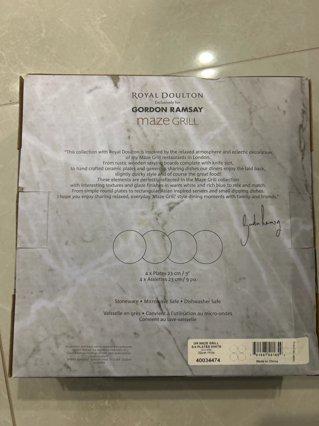 Royal Doulton Gordon Ramsay Maze Grill 4 pc Dinner Plates - photo 2
