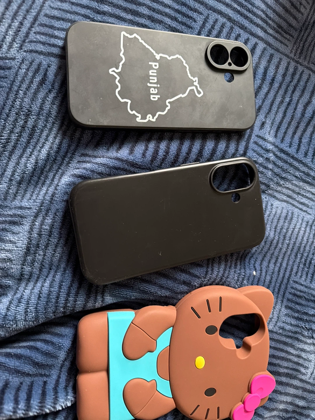 Phone Cases - Punjab Map, Plain Black, Hello Kitty