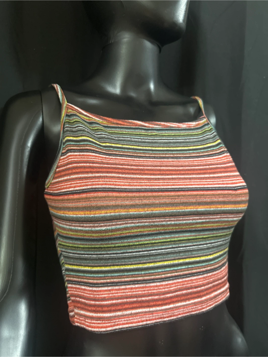 Striped Cropped Tank Top