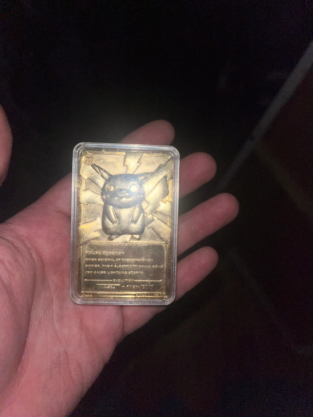 Pokemon Pikachu 24k Gold Plated Card