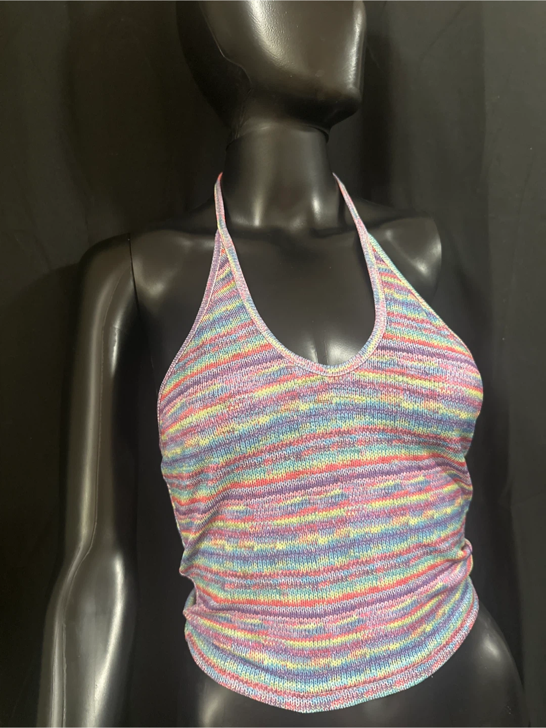 Striped Halter Tank Top