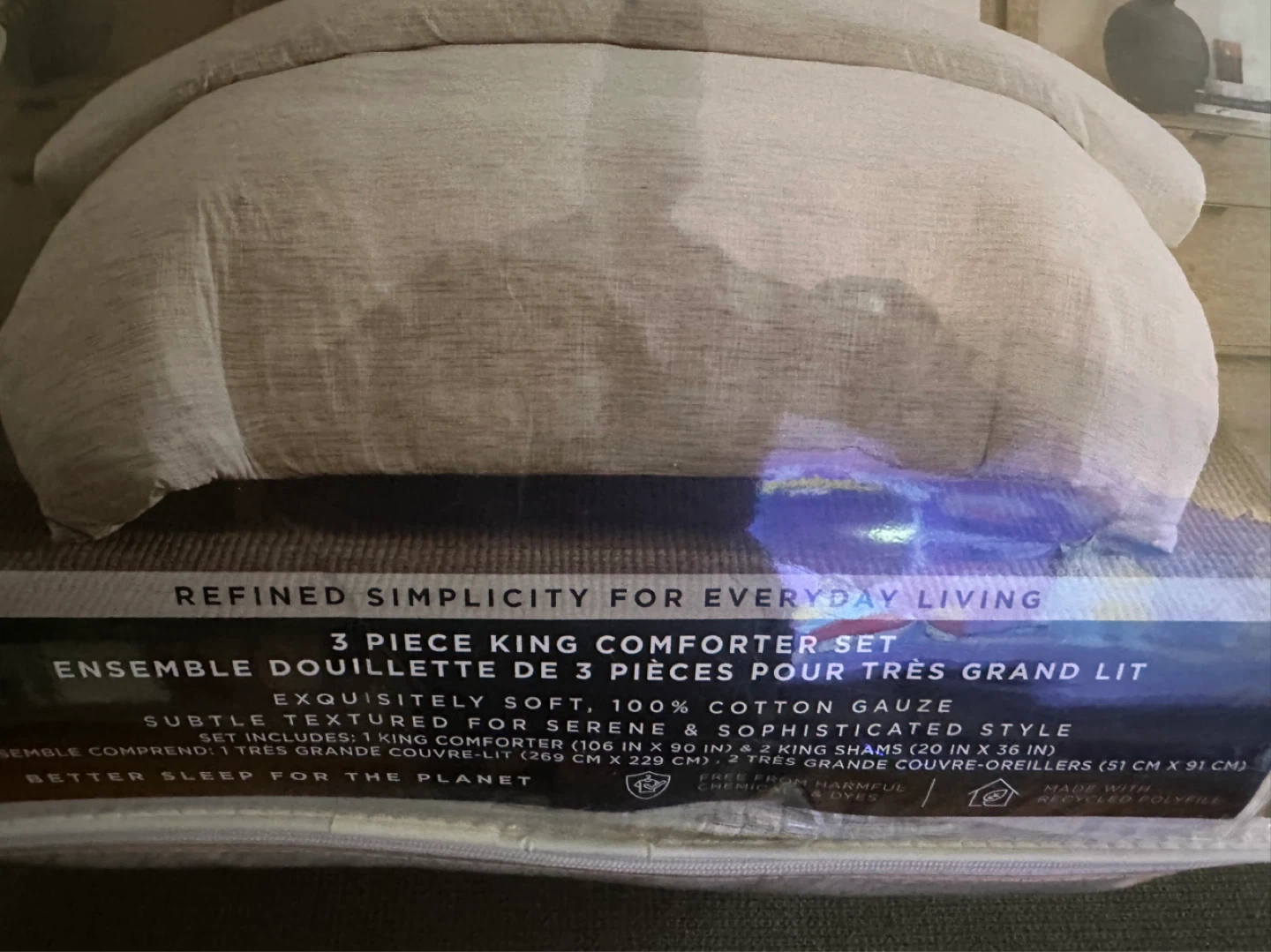 Restore Home 3 Piece King Comforter Set - Cotton Gauze - photo 2