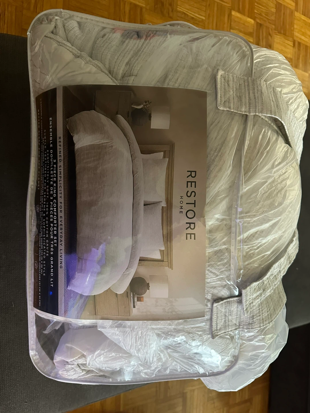 Restore Home 3 Piece King Comforter Set - Cotton Gauze