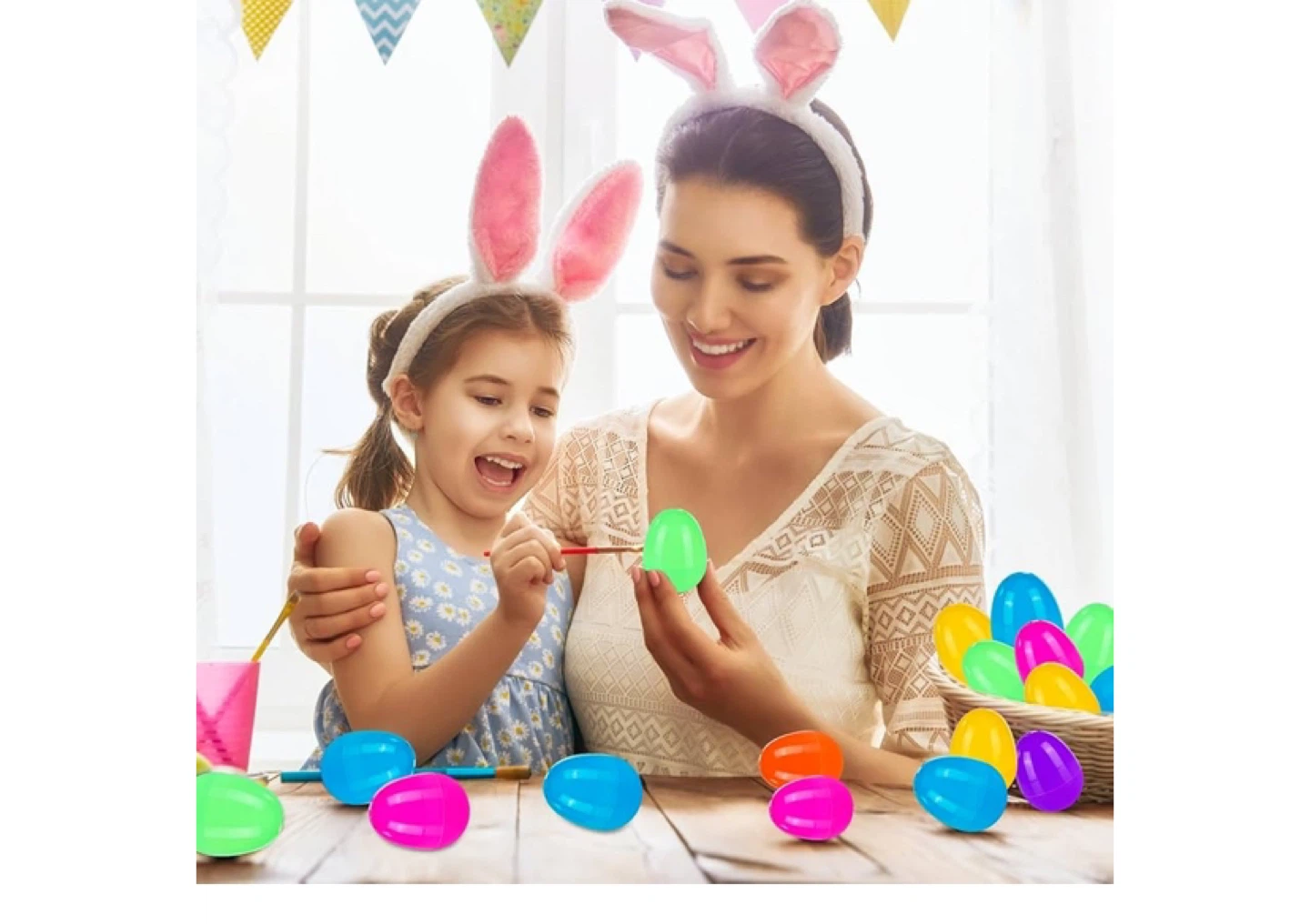 100 Pcs Plastic Easter Eggs - Fillable & Colorful - photo 2