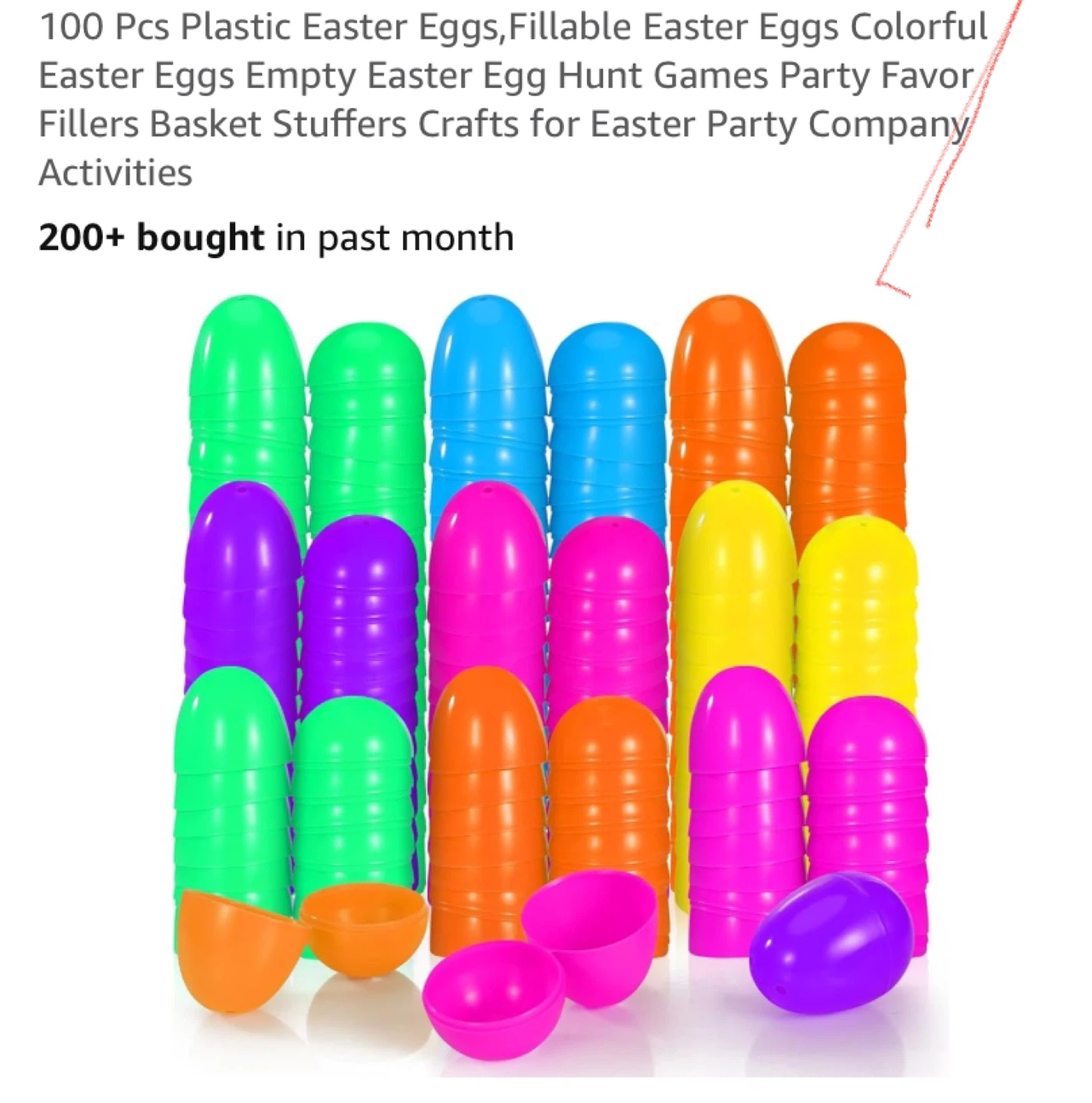 100 Pcs Plastic Easter Eggs - Fillable & Colorful
