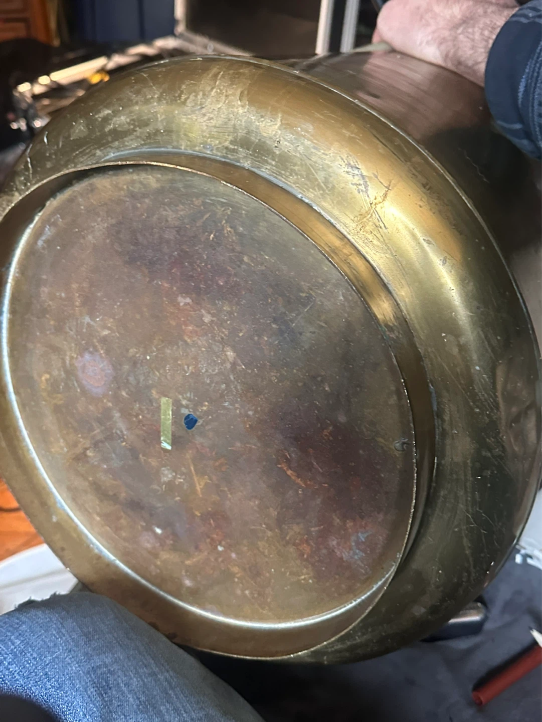 Large Mid century Chinese brass planter - photo 3