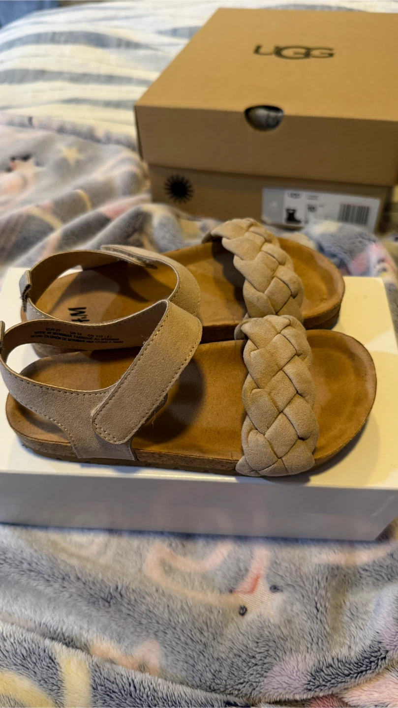 H&M Beige Braided Strap Sandals - EUR 27 / US 10 - photo 2