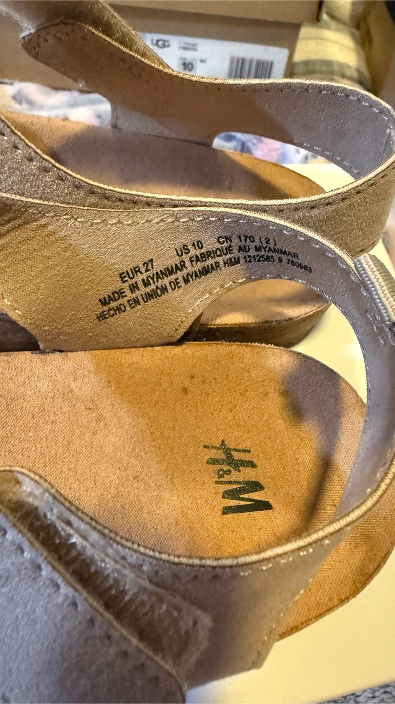 H&M Beige Braided Strap Sandals - EUR 27 / US 10 - photo 5