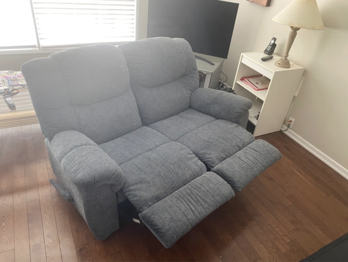 Grey Double Recliner Loveseat - photo 2