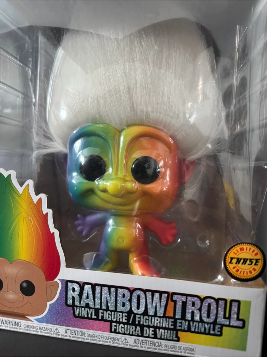 FUNKO POP ! RAINBOW TROLL 09 CHASE EDITION GOOD LUCK TROLLS 10" - photo 2
