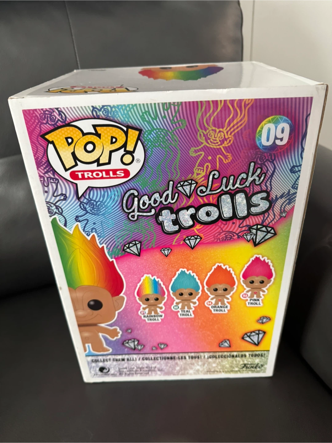 FUNKO POP ! RAINBOW TROLL 09 CHASE EDITION GOOD LUCK TROLLS 10" - photo 4