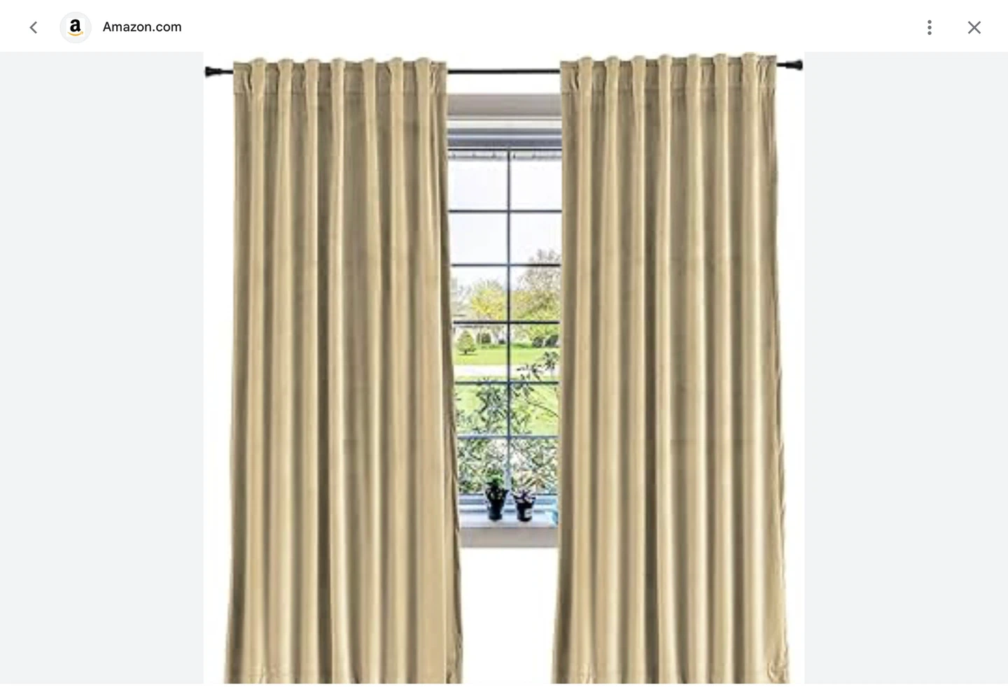 Classy long Velour lined  Curtains - Beige