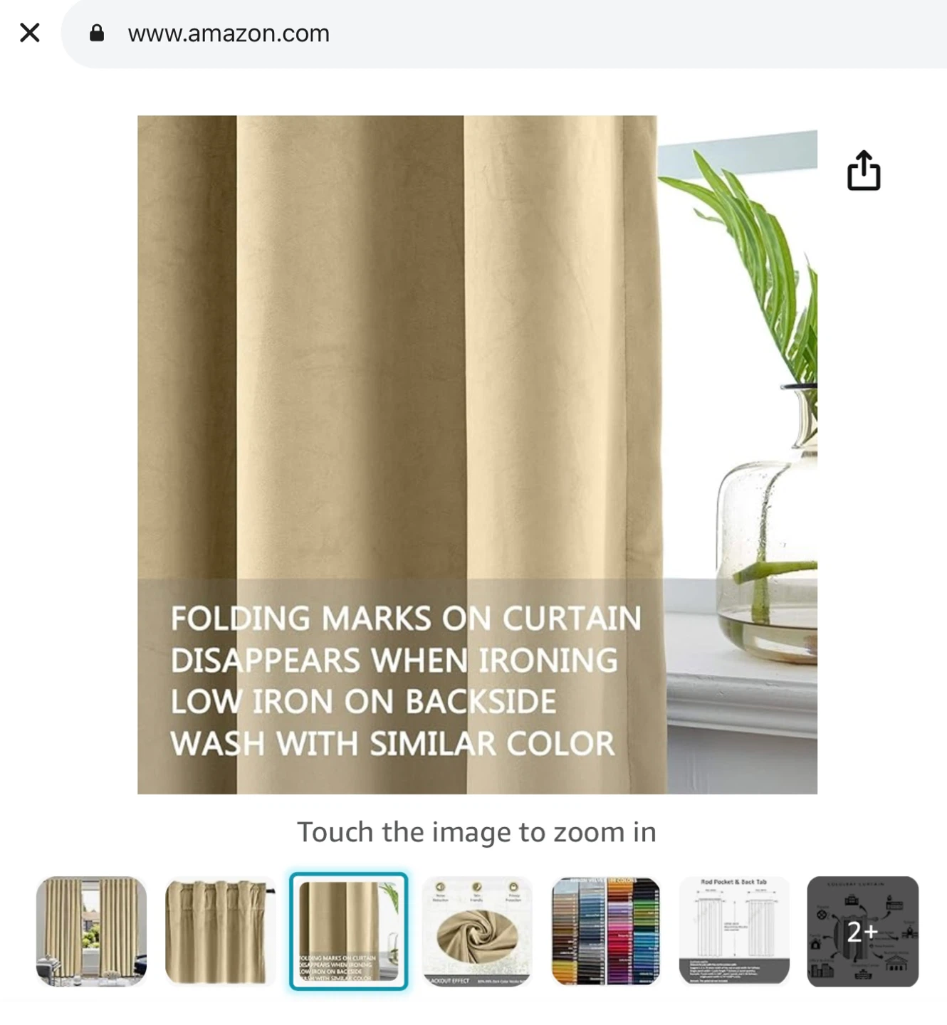 Classy long Velour lined  Curtains - Beige - photo 5