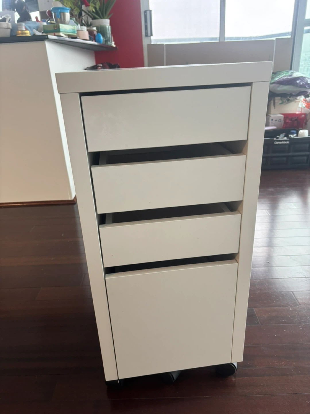 White Rolling Drawer Unit
